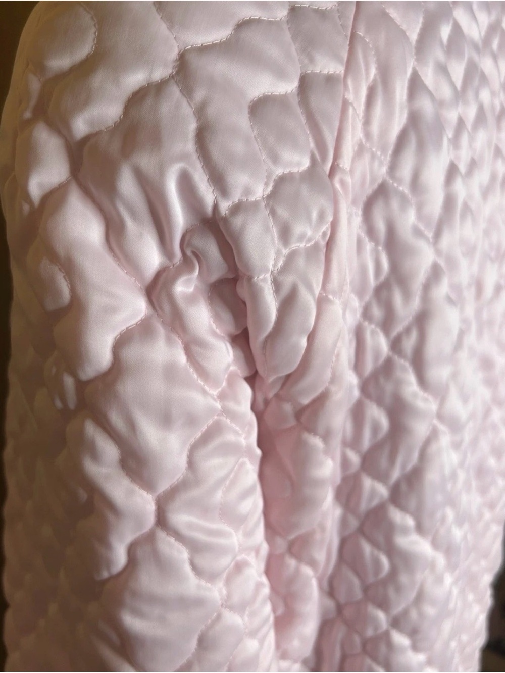 Vintage DEADSTOCK Pink Quilted Long Zip Robe Barbizon- Womens Cozy Loungewear - Picture 3 of 9